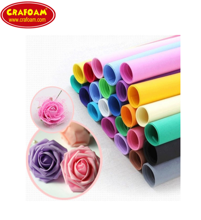 wholesale manufacturer price craft EVA foam rubber sheets roll material for handicraft /packing/ flower making